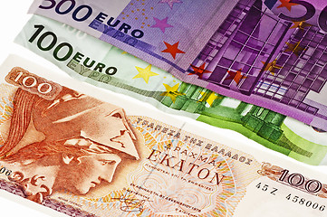 Image showing euro crisis in Greek