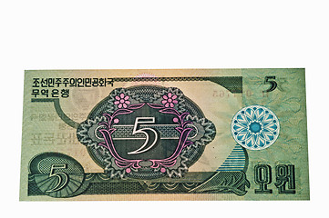 Image showing Currency of North-Korea Won