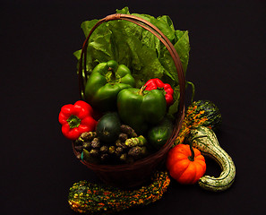 Image showing Big Fresh Harvest Basket