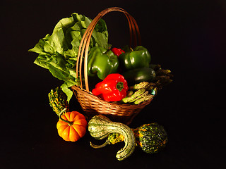 Image showing Large Bright Harvest Basket