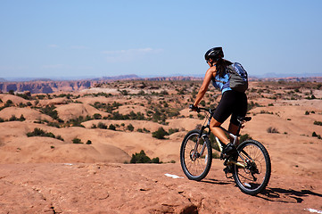 Image showing Mountain biking