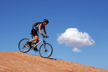 Image showing Mountain biking