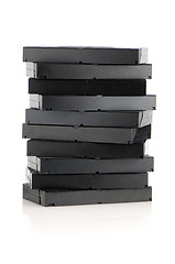 Image showing Pile of videotapes