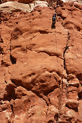 Image showing Rappelling