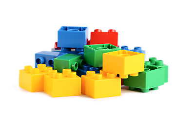 Image showing Some plastick colored bricks
