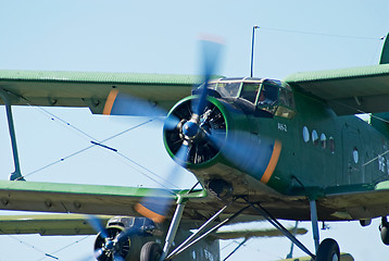 Image showing Biplanew An-2 (Antonov) take-off