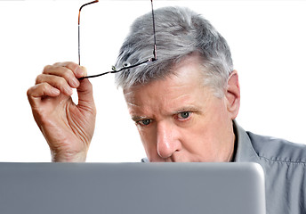 Image showing 	senior using laptop