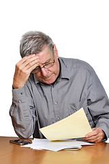 Image showing Senior man with papers 