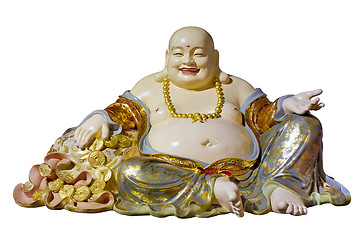 Image showing Big Belly Maitreya Cloth Bag Monk Statue