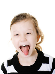 Image showing girl sticking her tongue out