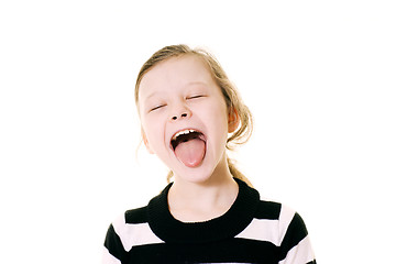 Image showing girl sticking her tongue out