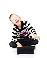 Image showing computer and laughter