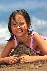 Image showing girl in the beach