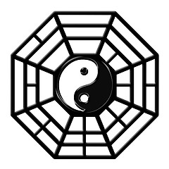 Image showing Chinese Ba Gua Octagon Yin Yang Symbol