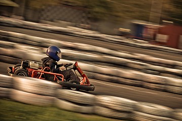 Image showing go kart racing on circuit