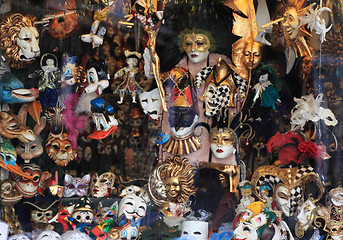 Image showing Masks shop window in Venice