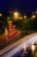 Image showing car lights at night