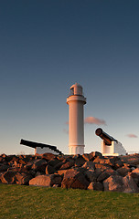 Image showing lighthouse and cannons at wollongong