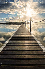 Image showing long pier into water