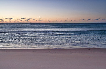 Image showing peaceful beach sunrise