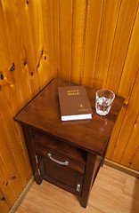 Image showing bible on bed side table