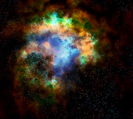 Image showing outer space cloud nebula and stars