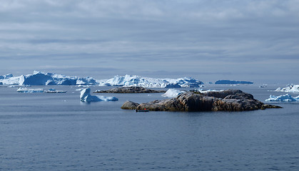 Image showing Icebergs, Ilulissat area, Greenland.