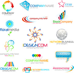 Image showing Set of corporate vector logo templates