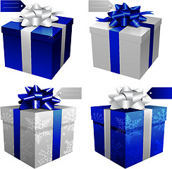 Image showing Christmas birthday gift boxes