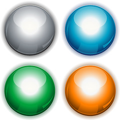 Image showing Glossy web circle buttons