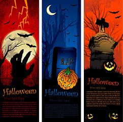 Image showing halloween party invitation banners