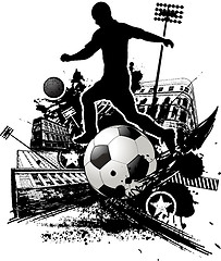 Image showing soccer background illustration