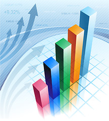 Image showing Business graph illustration