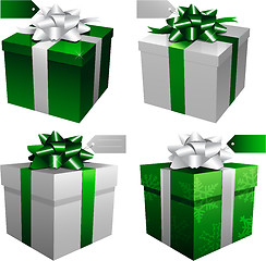 Image showing Christmas birthday gift boxes