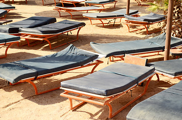 Image showing sunbeds