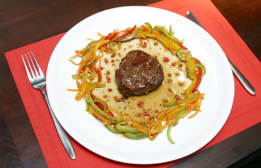 Image showing meat and pepper