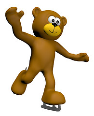 Image showing ice-skating teddy