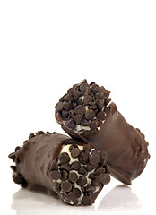 Image showing Two Chocolate Cannolis