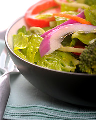Image showing Healthy fresh salad with a light vinaigrette 