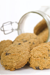 Image showing Delicious oatmeal raisin cookies