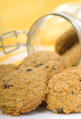 Image showing Delicious oatmeal raisin cookies