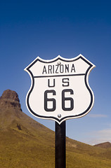 Image showing Historic Route 66 sign in Arizona