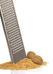 Image showing Freshly grated nutmeg