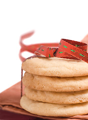 Image showing Sugar cookies wrapped in a ribbon