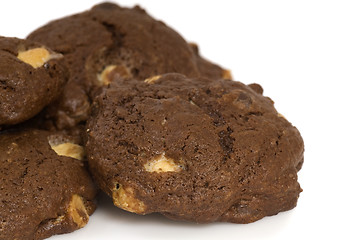 Image showing Triple chocolate chip cookies