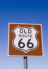 Image showing Historic Old Route 66 Sign