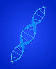 Image showing DNA Spiral on Blue