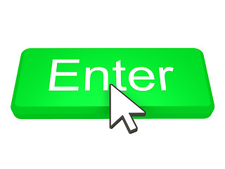 Image showing Enter button with cursor