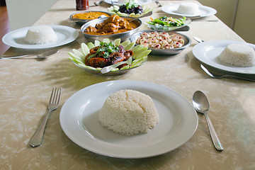 Image showing Home Cooked Southeast Asian Meal