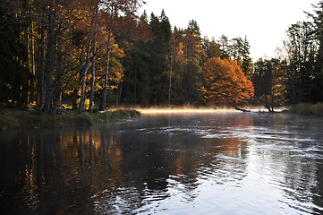 Image showing Calm lake reflection